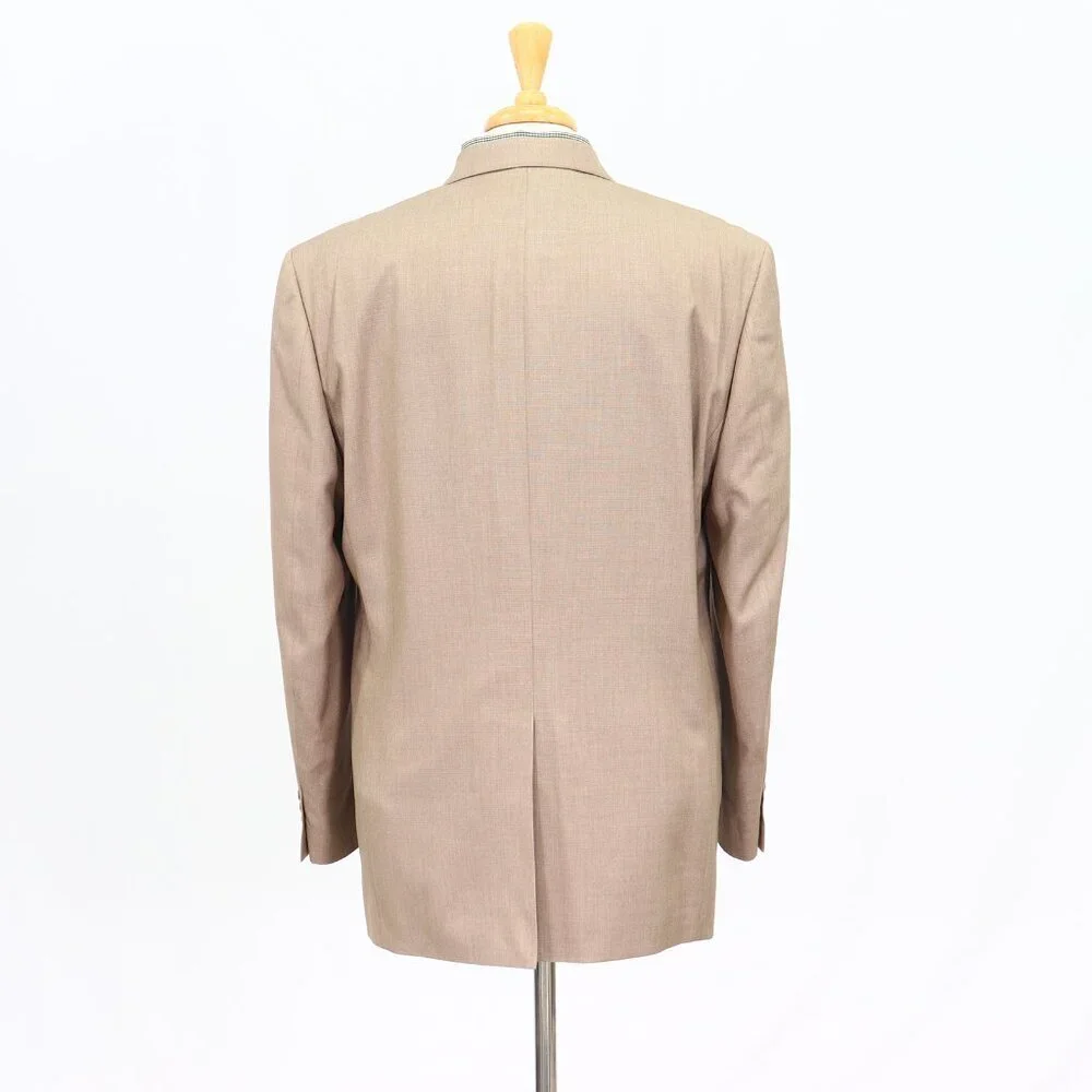 Chaps 44L Beige Solid 2-Button Sport Coat Blazer Jacket T194